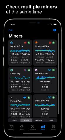 Hashrate для iOS — скриншот 1