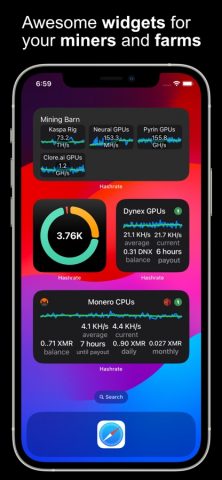 Hashrate для iOS — скриншот 2