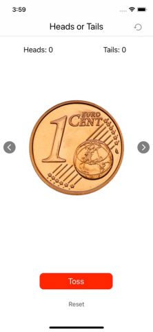 Heads or Tails — Coin Tossing для iOS — скриншот 2