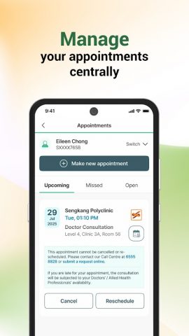 HealthHub SG для Android — скриншот 4