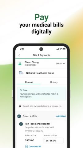 HealthHub SG для Android — скриншот 5
