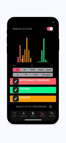Heart Rate Variability Logger для iOS — скриншот 4