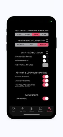 Heart Rate Variability Logger для iOS — скриншот 5
