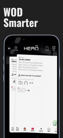 Hero WOD — Workouts Generator для iOS — скриншот 1
