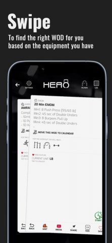 Hero WOD — Workouts Generator для iOS — скриншот 4
