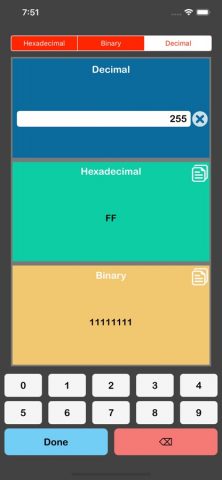 Hex to Decimal Converter для iOS — скриншот 2