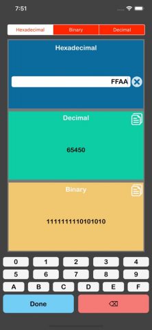 Hex to Decimal Converter для iOS — скриншот 3