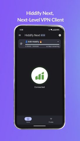 Hiddify для Android — скриншот 1