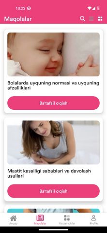 Homiladorlik Kalendari для Android — скриншот 3