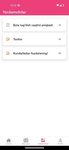 Homiladorlik Kalendari для Android — скриншот 4