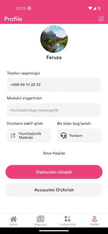 Homiladorlik Kalendari для Android — скриншот 5