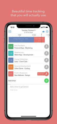 Hours Time Tracking для iOS — скриншот 3