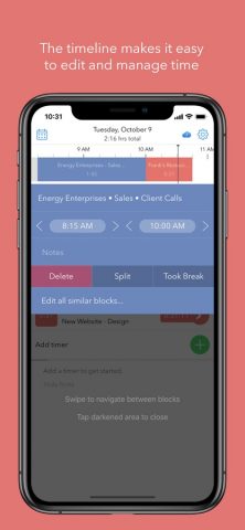Hours Time Tracking для iOS — скриншот 4