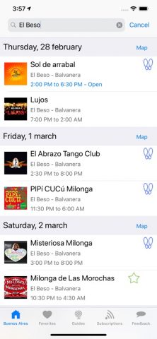 Hoy Milonga Club для iOS — скриншот 4