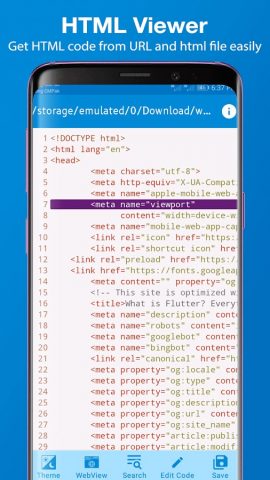 Html Viewer and Html Editor для Android — скриншот 4