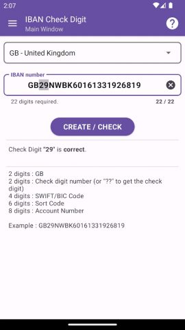 IBAN Check Digit для Android — скриншот 5