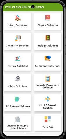 ICSE CLASS 8 SOLUTION для Android — скриншот 1
