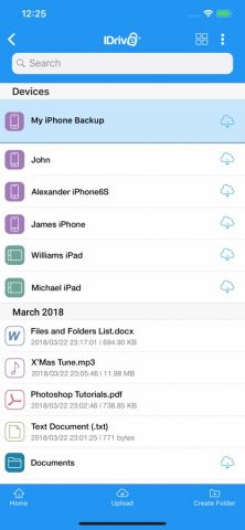 IDrive Online Backup для iOS — скриншот 4