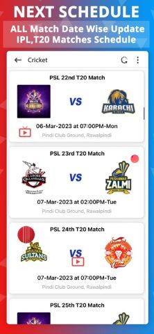 IPL Live — Cricket Live Score для iOS — скриншот 3