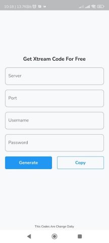 IPTV XTREAM CODES GENERATOR для Android — скриншот 1