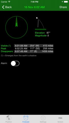 ISS Spotter для iOS — скриншот 2