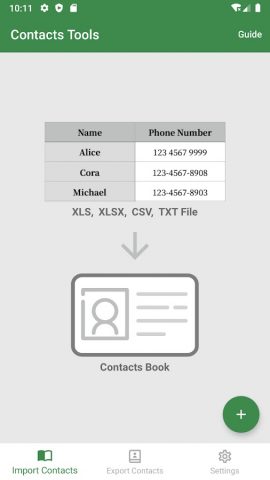 Импорт контактов для Android — скриншот 1