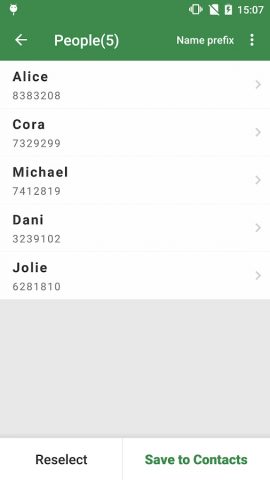 Импорт контактов для Android — скриншот 2