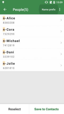 Импорт контактов для Android — скриншот 3
