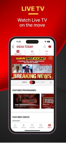 India Today TV English News для iOS — скриншот 3