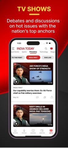 India Today TV English News для iOS — скриншот 5