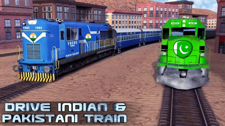India VS Pakistan Train racing для Android — скриншот 1