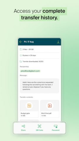 Infomaniak SwissTransfer для Android — скриншот 5