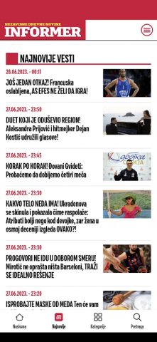 Informer для Android — скриншот 2