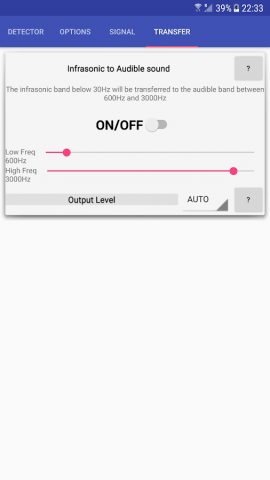 InfraSound Detector для Android — скриншот 5