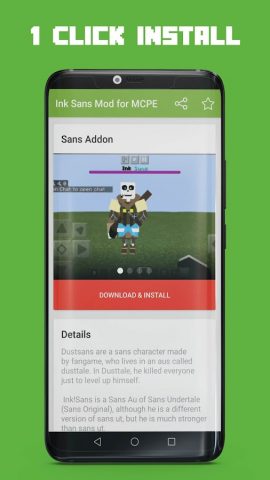 Ink Sans Mod for MCPE для Android — скриншот 1