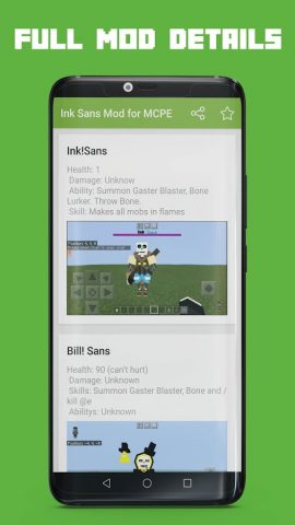 Ink Sans Mod for MCPE для Android — скриншот 3