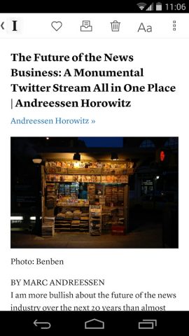 Instapaper для Android — скриншот 2