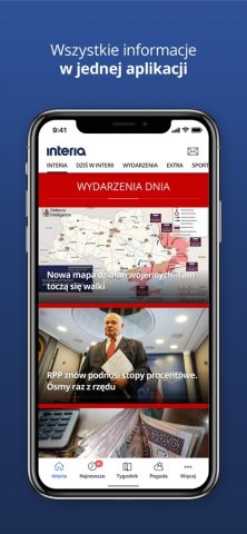 Interia для iOS — скриншот 1