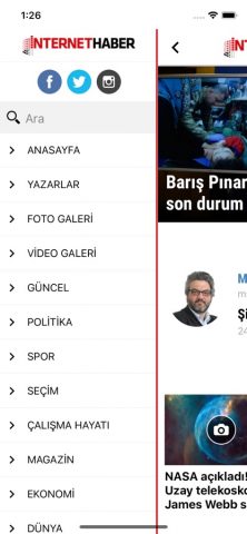 Internet Haber для iOS — скриншот 2