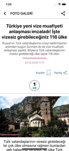 Internet Haber для iOS — скриншот 3