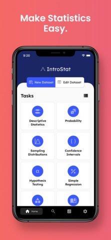 IntroStat — Statistics Solver для iOS — скриншот 1