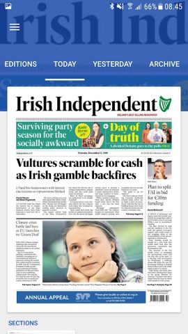 Irish Independent ePapers для Android — скриншот 3