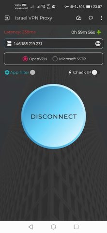 Israel VPN — IL VPN для Android — скриншот 3