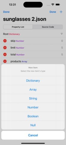 JSONEditor — JSON Viewer для iOS — скриншот 1