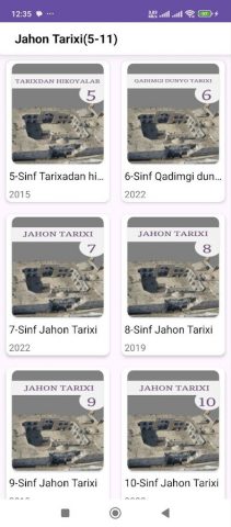 Jahon Tarixi(5-11-Sinflar) для Android — скриншот 3