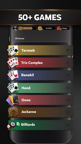 Jawaker Hand, Tarneeb & Trix для Android — скриншот 1