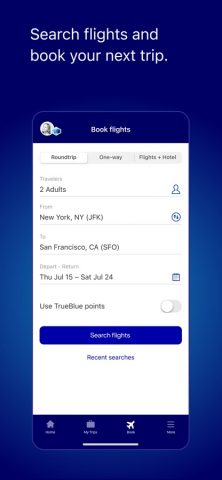 JetBlue — Book & manage trips для iOS — скриншот 5
