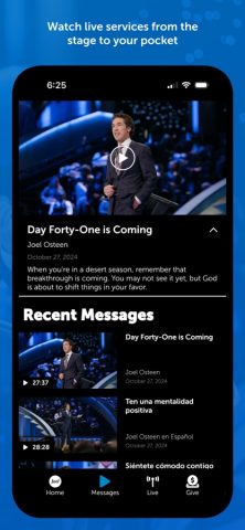 Joel Osteen Ministries для iOS — скриншот 3