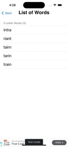 Jumbled Word Solver для iOS — скриншот 2