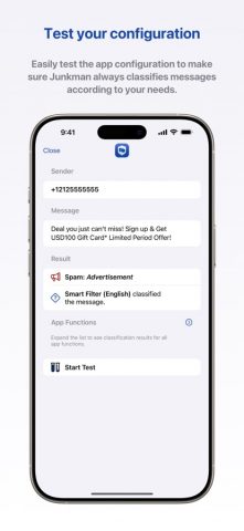 Junkman: AI Spam SMS Blocker для iOS — скриншот 5